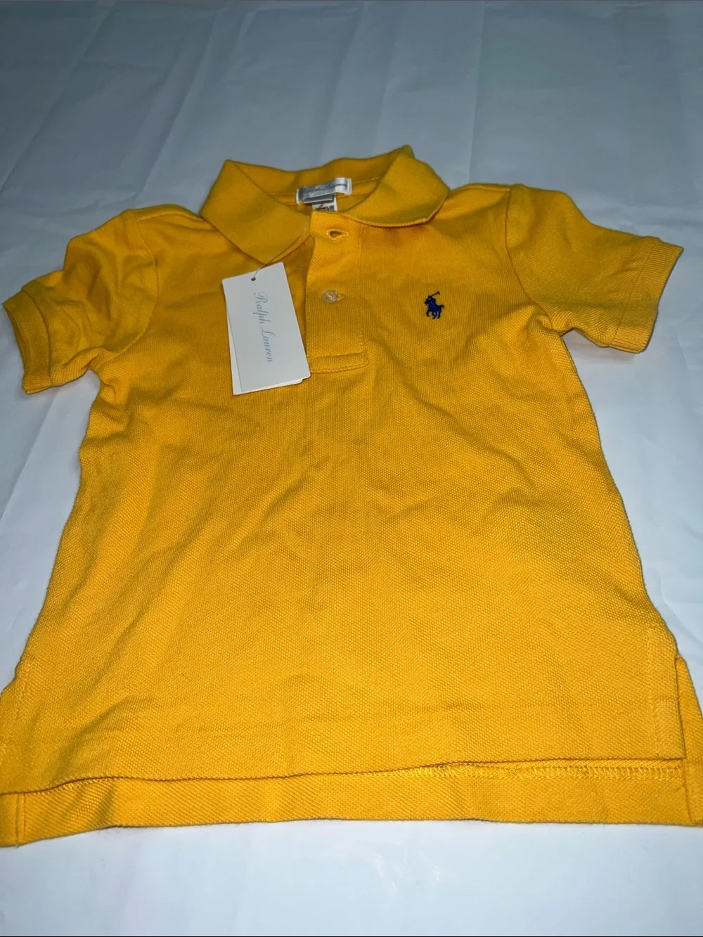 Ralph Lauren Toddler Bright Yellow and Navy Pony with Button-up